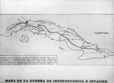 Map of the war of independence and invasion, (1895), 1920s. Creator: Unknown