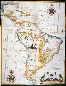 Map of the West Indies and South America, 1683. Creator: William Hack