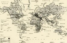 Map of the World After Three Years of War 1917. Creator: Unknown