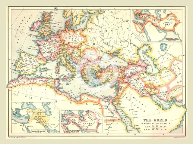 Map of the Ancient World, (1902).   Creator: Unknown.