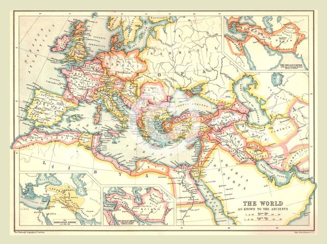 Map of the Ancient World, (1902).   Creator: Unknown.