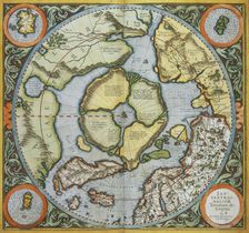 Map of the Arctic, 1595. Creator: Gerardus Mercator