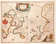 Map of the Arctic, 1662. Creator: Joan Blaeu