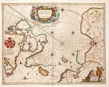 Map of the Arctic, 1662. Creator: Joan Blaeu