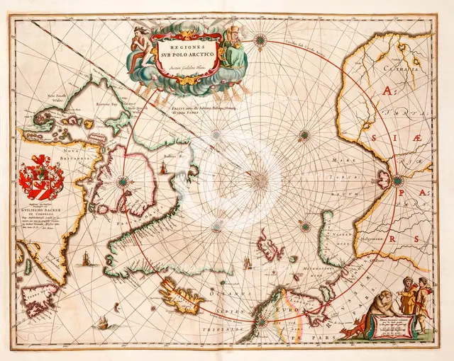 Map of the Arctic, 1662. Creator: Joan Blaeu.