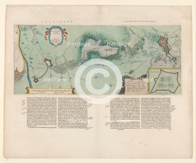 Map of the area between Bergen op Zoom and Steenbergen, 1630. Creator: Franciscus van Schooten.