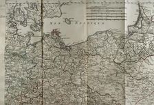 Map of the Baltic Sea coast, Prussia and Poland - Detail, 1765. War from 1755 to 1763. Creator: Jean de Beaurain