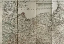 Map of the Baltic Sea coast, Prussia and Poland - Detail, 1765. War from 1755 to 1763. Creator: Jean de Beaurain