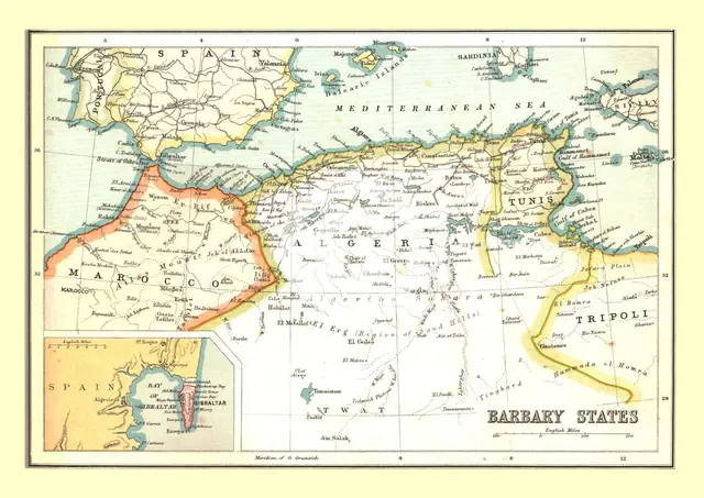 Map of the Barbary States, 1902.  Creator: Unknown.