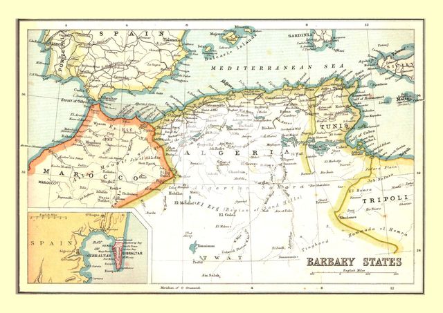 Map of the Barbary States, 1902.  Creator: Unknown.