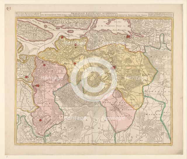 Map of the Baronie van Breda, c.1780. Creator: Nicolaes Visscher.