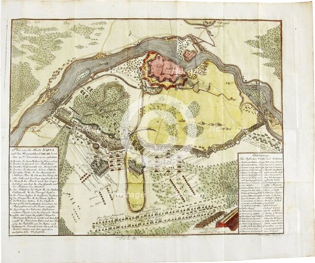 Map of the Battle at Narva. Artist: Anonymous master  