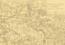 Map of the Battle of Carignan, 30 August 1870, (c1872). Creator: R. Walker