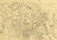 Map of the Battle of Beaumont, 30 August 1870, (c1872). Creator: R. Walker