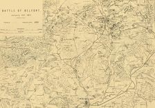 Map of the Battle of Belfort, 15 January 1871, (c1872). Creator: R. Walker