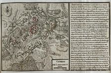 Map of the Battle of Landeshut (June 23, 1760), Seven Years War (1756-1763), 1765. Creator: Jean de Beaurain