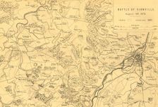Map of the Battle of Vionville, 16 August 1870, (c1872). Creator: R. Walker