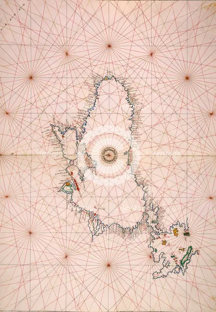Map of the Black Sea coastline, 1536. Creator: Battista Agnese.