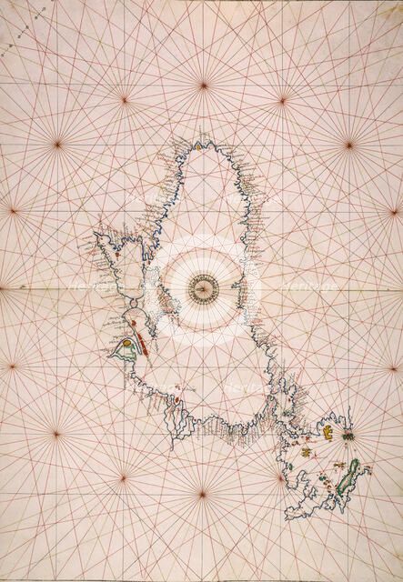 Map of the Black Sea coastline, 1536. Creator: Battista Agnese.