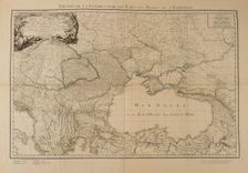 Map of the Black Sea, depicting the theater of the Russo-Turkish War, begun in 1787, 1788