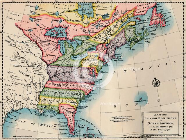'Map of the British Dominions of North America', 1772, (1904). Artist: Peter Bell.