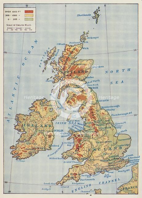 'Map of the British Isles', 1910. Artist: Unknown.