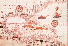 Map of the Caribbean, c1578. Creator: Joan Martines