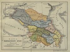 Map of the Caucasus Krai, Mid of the 19th cen.