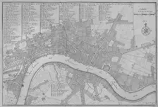 Map of the City of London, the River Thames, the City of Westminster and surrounding areas, 1700. Artist: C Inselin