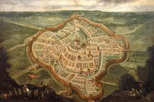 Map of the city of Udine, mid 17th century, Mid of 17th cen.. Creator: Heintz, Joseph, the Younger (ca 1600-after 1674)