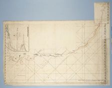 Map of the Coast from Saldanha Bay to Richard’s Bay, with a detailed map of Mossel..., c.1777-1778. Creators: Robert Jacob Gordon, Johannes Schumacher