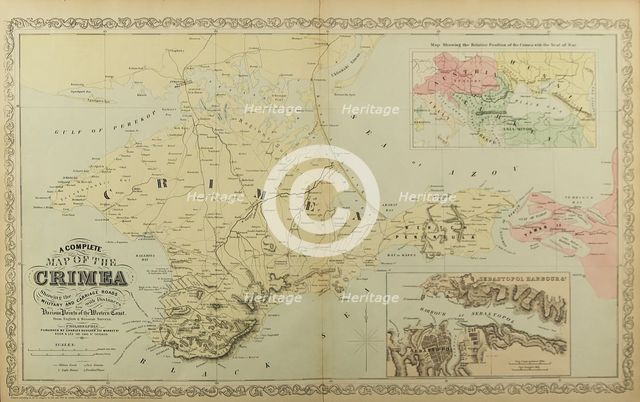 Map of the Crimea.  Artist: Anonymous master  