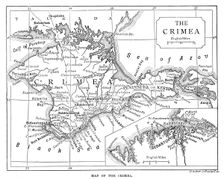 Map of the Crimea, c1888.Artist: Walker & Boutall