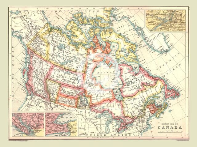 Map of the Dominion of Canada, 1902.  Creator: Unknown.