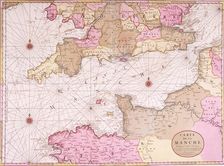 Map of the English Channel, 1693. Creator: Pieter Mortier