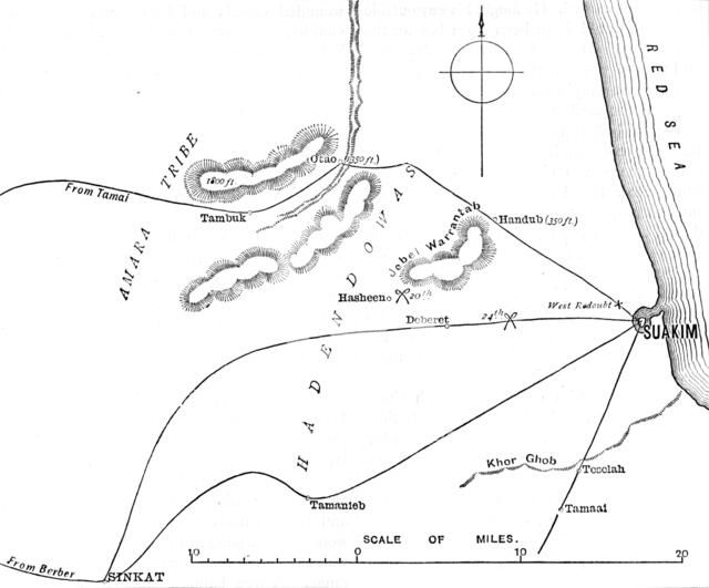 'Map of the Environs of Suakim', c1885. Artist: Unknown.
