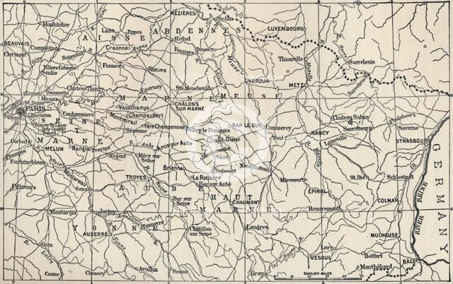 'Map of the Field of Operations in 1814', (1896). Artist: Unknown.
