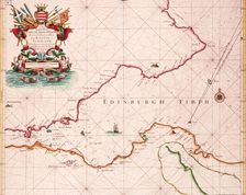 Map of the Firth of Forth, 1689. Creator: Greenvile Collins