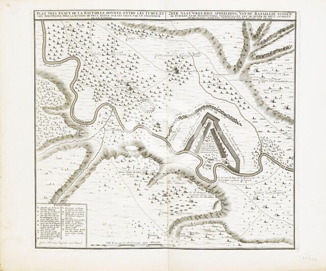Map of the fortress of Bender. Artist: Wolff, Jeremias (1663-1724)