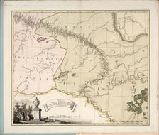 Map of the flow of the Irtysh River from Omsk fortress into Tobolsk, 1780. Creator: Islenyev, Ivan Ivanovich