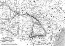 Map of the Frontiers of Austria & Russia, 1856. Creator: Unknown