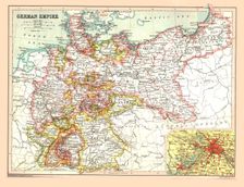 Map of the German Empire, 1902. Creator: Unknown