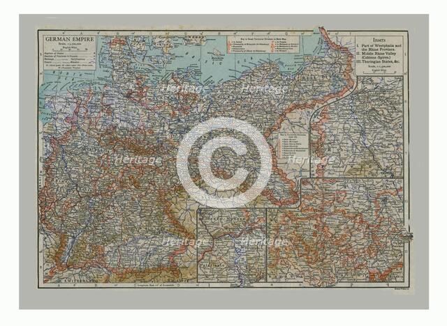 Map of the German Empire, c1900. Creator: Emery Walker Ltd.