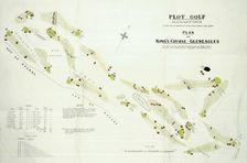 Map of the Gleneagles golf course, British, c1920s