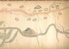 Map of the Grand Canal from Beijing to the Yangzi River, late 18th or early 19th century. Creator: Unknown