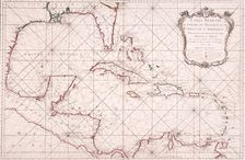 Map of the Gulf of Mexico, 1772. Creator: Jacques-Nicolas Bellin