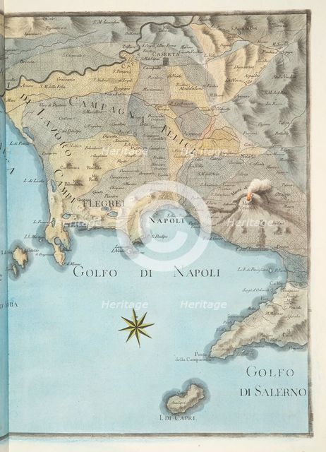Map of the Gulf of Naples and surrounding area, 1776.