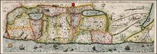 Map of the Holy Land Divided into the Twelve Tribes of Israel , 1580s. Creator: Adrichem, Christian Kruik van (1533-1585)
