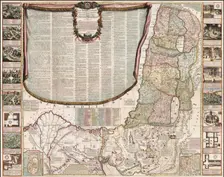 Map of the Holy Land Divided into the Twelve Tribes of Israel , um 1700. Creator: Nolin, Jean-Baptiste (1657-1708)