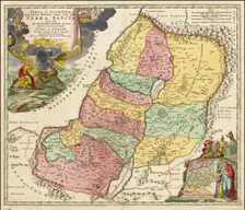 Map of the Holy Land Divided into the Twelve Tribes of Israel , c. 1710. Creator: Homann, Johann Baptist (1663-1724)